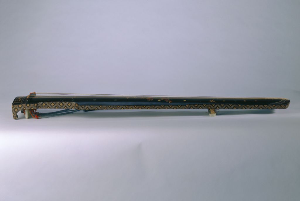 图片[3]-Golden lacquer flower-and-bird harp-China Archive